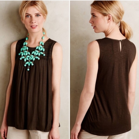 Anthropologie Dolan Smocked Tank Top - Picture 1 of 4